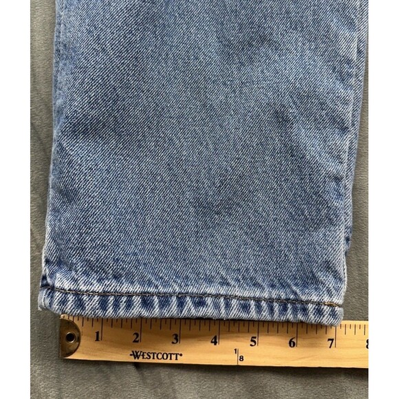 LL Bean Jeans Mens 36x30 Comfort Waist Flannel Lined 212508 Mid Rise Blue - Picture 10 of 12